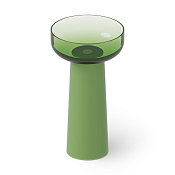 Dea Design Раковина напольная d48x88h см, Glasstech, выпуск в пол, цвет: emerald DD2027 480 R3