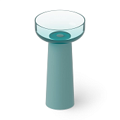 Dea Design Раковина напольная d48x88h см, Glasstech, выпуск в пол, цвет: lake water blue DD2027 480 R8