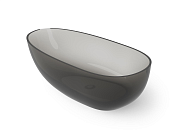 Dea Design Modern Ванна из Glasstech отдельностоящая 160x80 см, цвет: smoky black DD8608 1600 R4