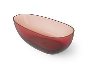 Dea Design Modern Ванна из Glasstech отдельностоящая 160x80 см, цвет: pomegranate DD8608 1600 R5