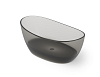 Dea Design Elegant Ванна из Glasstech отдельностоящая 163x85 см, цвет: smoky black DD8611 1630 R4