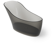 Dea Design Elegant Ванна из Glasstech отдельностоящая 169x75 см, цвет: smoky black DD8613 1690 R4