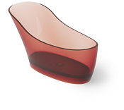 Dea Design Elegant Ванна из Glasstech отдельностоящая 169x75 см, цвет: pomegranate DD8613 1690 R5