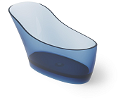 Dea Design Elegant Ванна из Glasstech отдельностоящая 169x75 см, цвет: royal blue DD8613 1690 R7