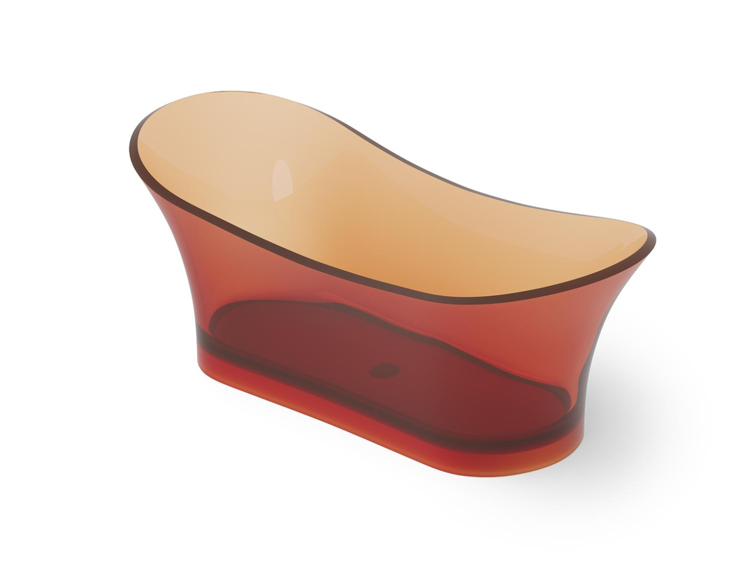 Dea Design Elegant Ванна из Glasstech отдельностоящая 175x75 см, цвет: sunset DD8614 1750 R1