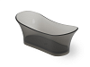 Dea Design Elegant Ванна из Glasstech отдельностоящая 175x75 см, цвет: smoky black DD8614 1750 R4