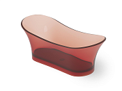 Dea Design Elegant Ванна из Glasstech отдельностоящая 175x75 см, цвет: pomegranate DD8614 1750 R5