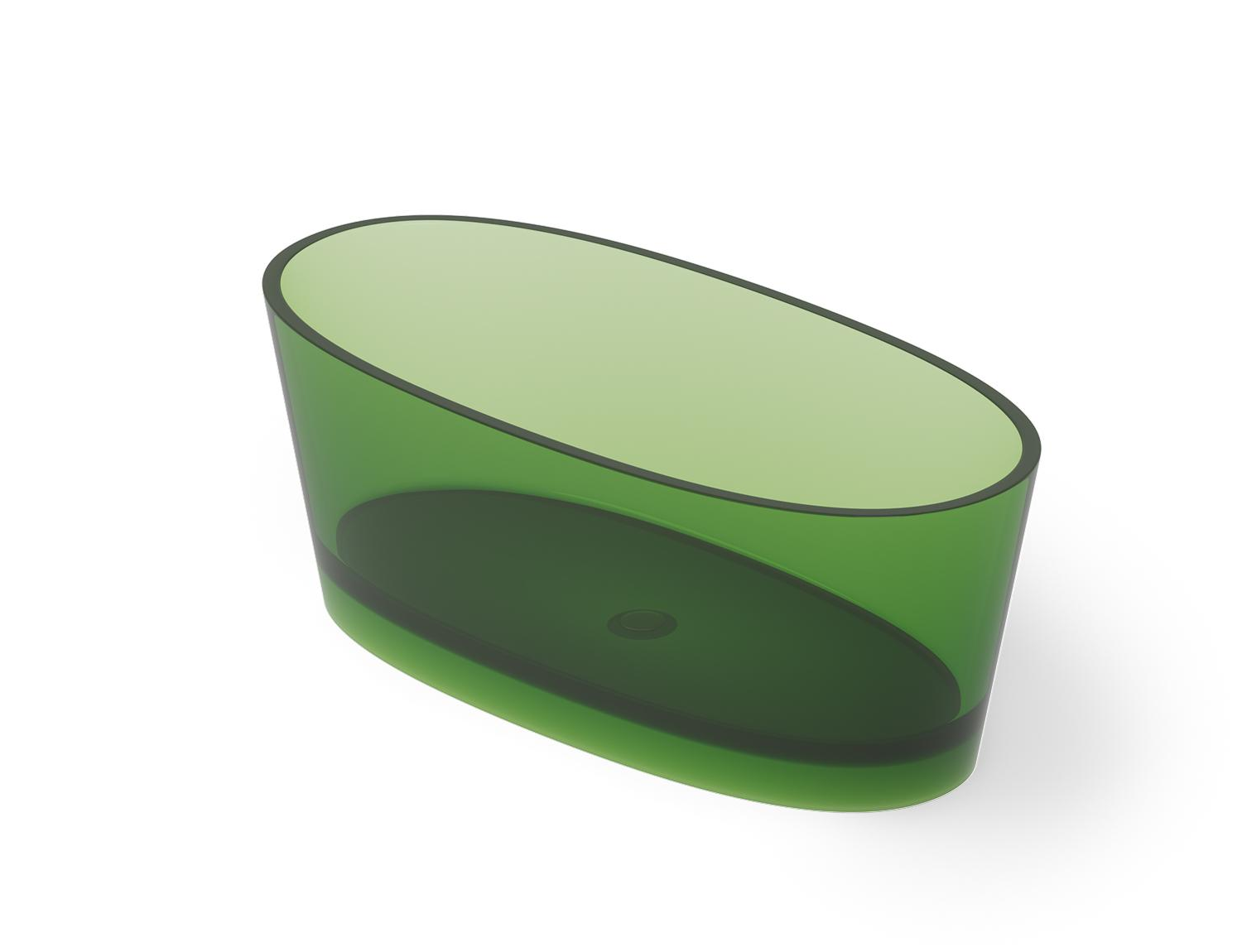 Dea Design Nature Ванна из Glasstech отдельностоящая 160x90 см, цвет: emerald DD8617 1600 R3