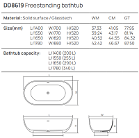 Dea Design Shadow Ванна из Glasstech отдельностоящая 140x70 см, цвет: brown copper DD8619 1400 R9