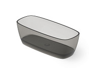 Dea Design Soul Ванна из Glasstech отдельностоящая 170x72 см, цвет: smoky black DD8632 1700 R4