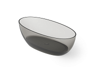 Dea Design Nature Ванна из Glasstech отдельностоящая 170x80 см, цвет: smoky black DD8647 1700 R4