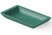 Dea Design Раковина чаша 80x45x10,5h см, Solid Surface, цвет: green DD9013 800 10