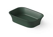 Dea Design Раковина чаша 55x38x14h см, Solid Surface, цвет: dark green DD9030 550 11