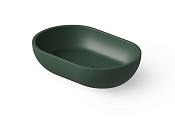 Dea Design Раковина чаша 58x38x14h см, Solid Surface, цвет: dark green DD9034 580 11