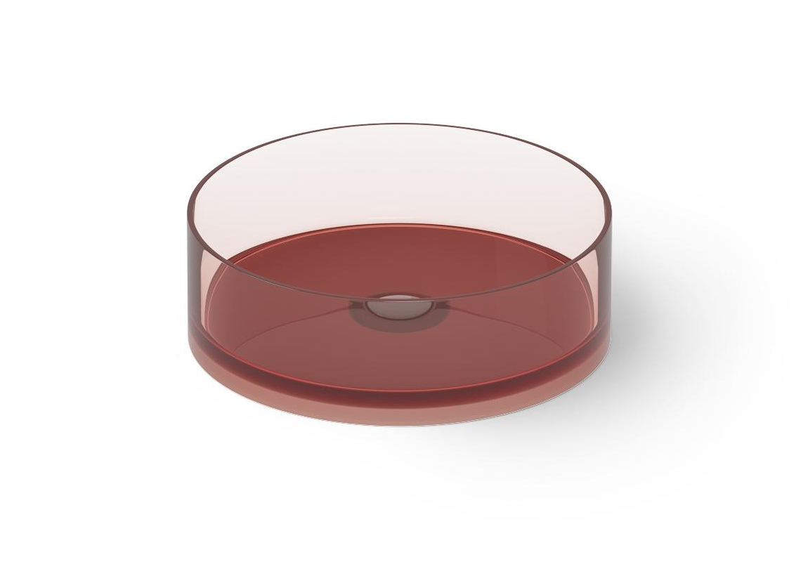 Dea Design Раковина чаша d42x13h см, Glasstech, цвет: pomegranate DD9061 420 R5