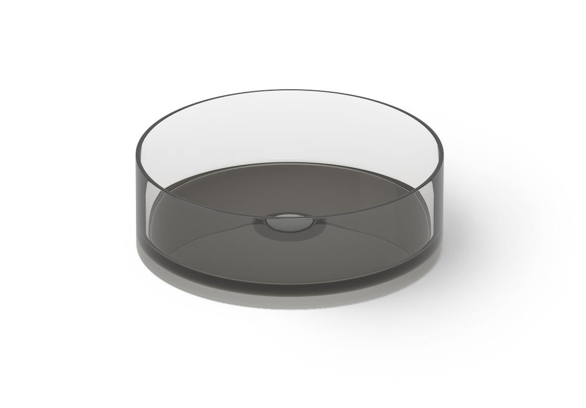 Dea Design Раковина чаша d45x14,5h см, Glasstech, цвет: smoky black DD9061 450 R4