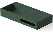 Dea Design Раковина накладная 90x42x15h см, Solid Surface, цвет: dark green DD9064 900 11