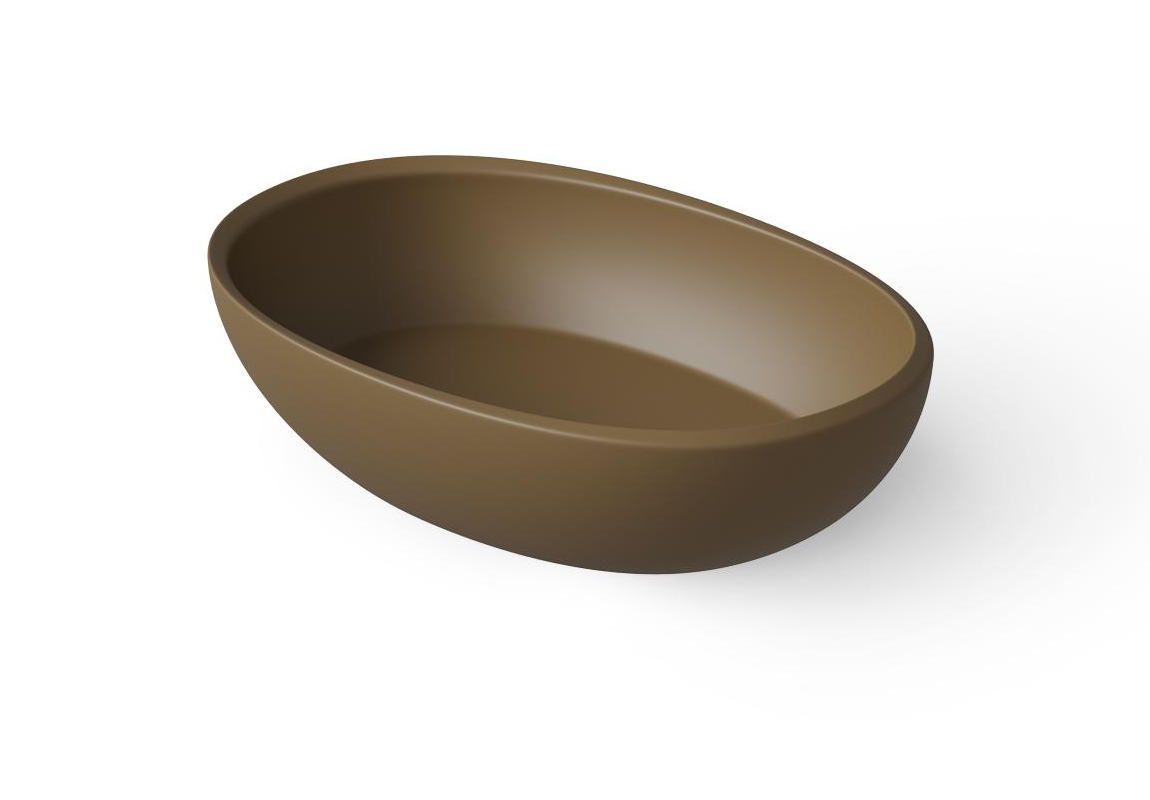 Dea Design Раковина чаша 60x40x15,5h см, Solid Surface, цвет: dark camel DD9077 600 1