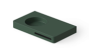 Dea Design Раковина накладная 80x48x10h см, Solid Surface, цвет: dark green DD9080 800 11