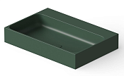 Dea Design Раковина чаша двойная 41x41x10,5h см, Solid Surface, цвет: dark green DD9083 410 11