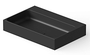 Dea Design Раковина чаша двойная 41x41x10,5h см, Solid Surface, цвет: black DD9083 410 16