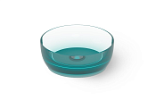 Dea Design Раковина чаша d40x14h см, Glasstech, цвет: lake water blue DD9093 400 R8