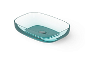 Dea Design Раковина чаша 55x38x12h см, Glasstech, цвет: lake water blue DD9094 550 R8