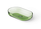 Dea Design Раковина чаша 58x34x12h см, Glasstech, цвет: emerald DD9104 580 R3