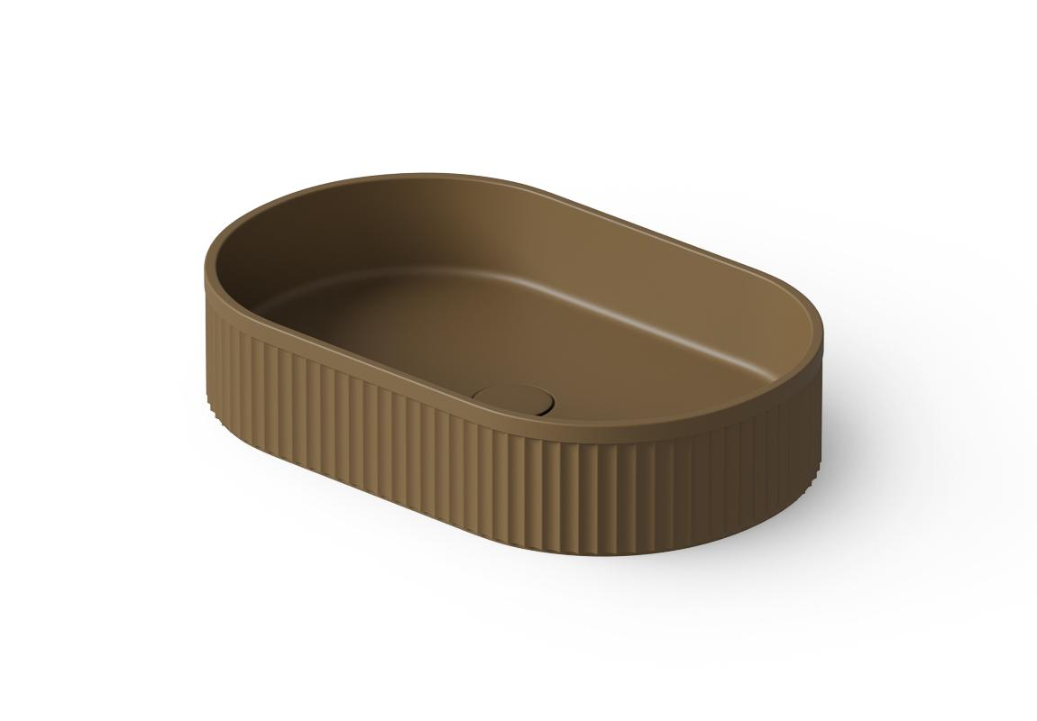 Dea Design Раковина чаша 55x35x12h см, Solid Surface, цвет: dark camel DD9801 550 1