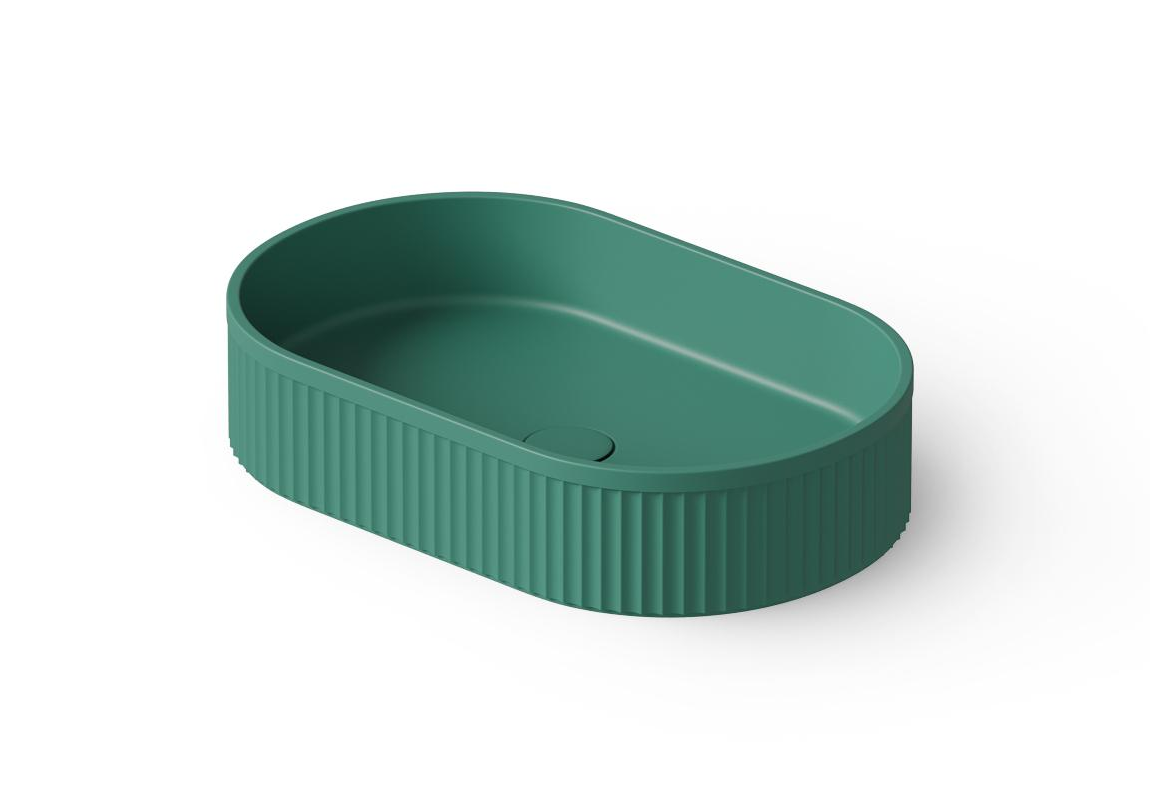 Dea Design Раковина чаша 55x35x12h см, Solid Surface, цвет: green DD9801 550 10