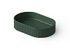 Dea Design Раковина чаша 55x35x12h см, Solid Surface, цвет: dark green DD9801 550 11