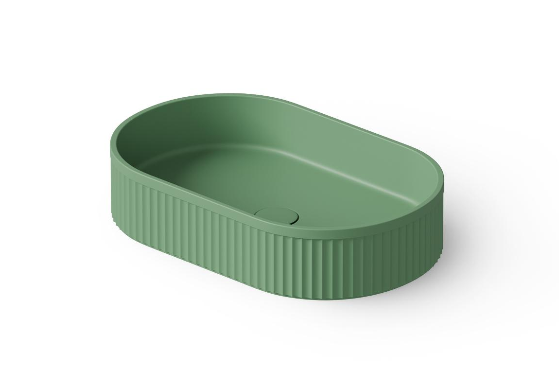 Dea Design Раковина чаша 55x35x12h см, Solid Surface, цвет: mint DD9801 550 12