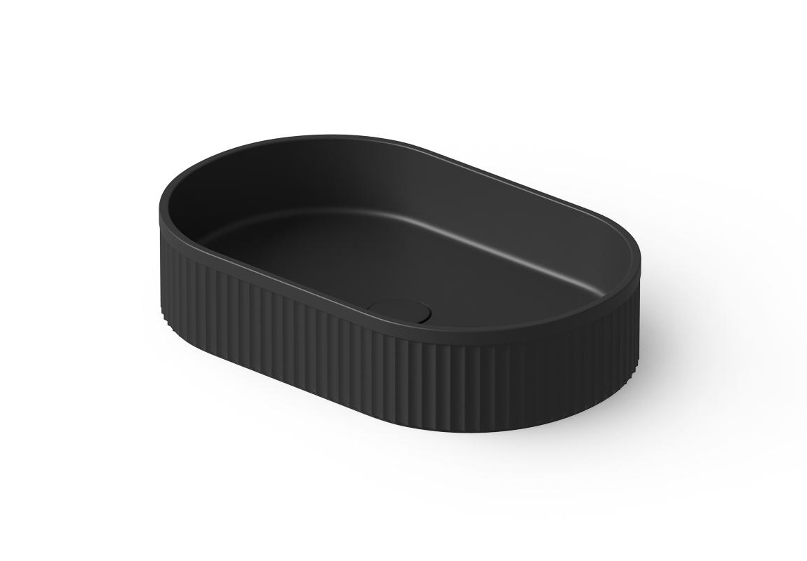 Dea Design Раковина чаша 55x35x12h см, Solid Surface, цвет: black DD9801 550 16