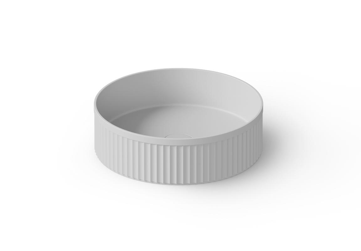 Dea Design Раковина чаша d40x12h см, Solid Surface, цвет: white DD9802 400 18