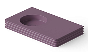Dea Design Раковина накладная 80x48x10h см, Solid Surface, цвет: lavender DD9803 800 8