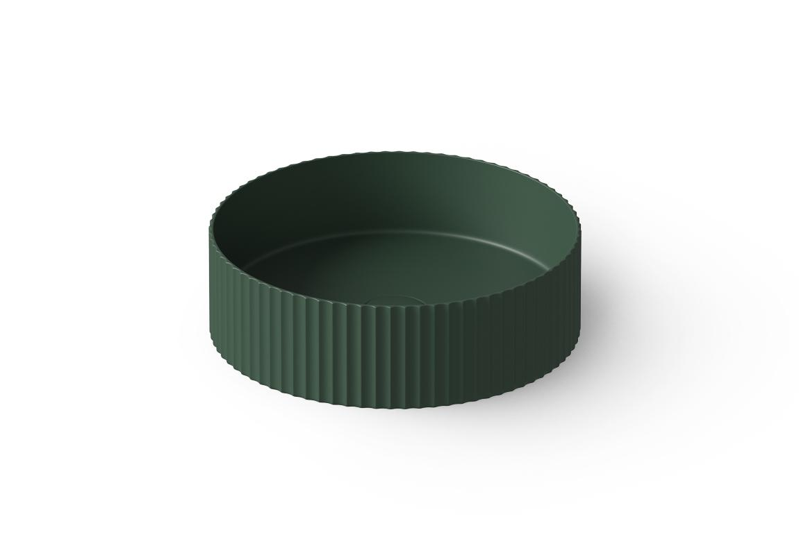 Dea Design Раковина чаша d40x12h см, Solid Surface, цвет: dark green DD9812 400 11