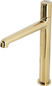 BelBagno Uno Смеситель для раковины высокий, без д/к, высота излива 21 см, цвет: золото глянцевое UNO-LMC-ORO-W0