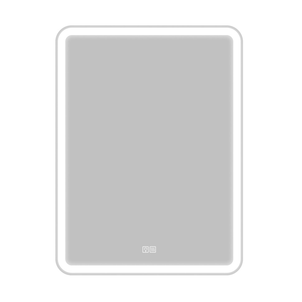 BelBagno Зеркало 60x80h см, с подсветкой по периметру, подогревом и выключ., цвет: хром глянцевый SPC-MAR-600-800-LED-TCH-WARM