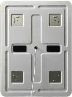 BelBagno Зеркало 60x80h см, с подсветкой по периметру, подогревом и выключ., цвет: хром глянцевый SPC-MAR-600-800-LED-TCH-WARM