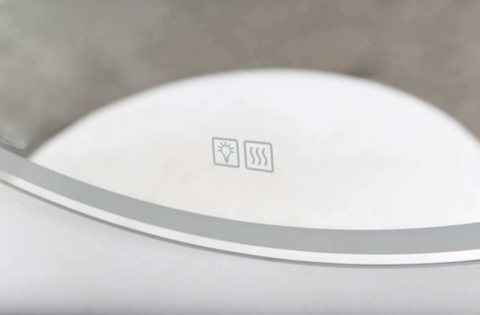 BelBagno Зеркало d80 см, с подсветкой по периметру и выключателем, цвет: хром глянцевый SPC-RNG-900-LED-TCH