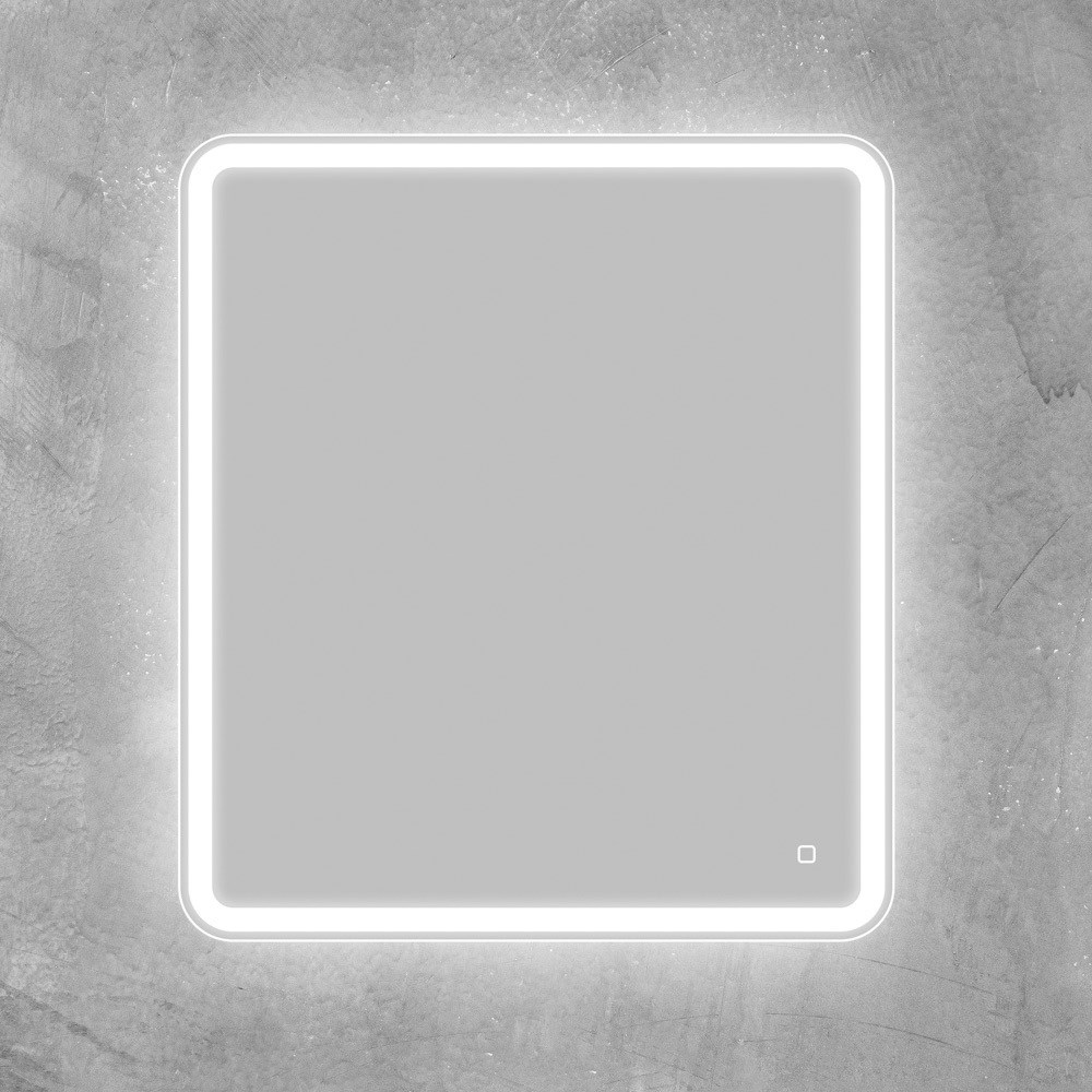 BelBagno Зеркало 70x80h см, с подсветкой по периметру и выключателем, цвет: хром глянцевый SPC-MAR-700-800-LED-TCH