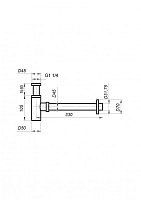 BelBagno Сифон для раковины латунный, цвет: хром глянцевый BB-SMT2-01