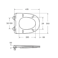 BelBagno Lounge Крышка-сиденье для унитаза, с микролифтом, цвет: белый глянцевый BB045/051SC
