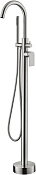 BelBagno Nova Смеситель для ванны напольный с ручным душем, дл. излива 20,8 см, цвет: хром глянцевый NOV-FMT-IN