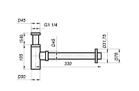 BelBagno Сифон для раковины латунный, цвет: черный матовый BB-SMT2-NERO