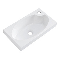 BelBagno Pietra Mini Раковина накладная 40x22x14,4h см, без перелива, цвет: белый глянцевый BB-400-PM-LVB