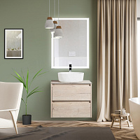 BelBagno Зеркало 60x80h см, с подсветкой, подогревом и выключателем, цвет: хром глянцевый SPC-GRT-600-800-LED-TCH-WARM