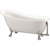 BelBagno Ванна акриловая отдельностоящая 170х76 см без слива-перелива, цвет: белый глянцевый BB06-1700