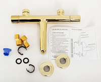 BelBagno Uno Смеситель для ванны термостатический накладной, длина излива 13см, цвет: хром глянцевый UNO-VASM-ORO