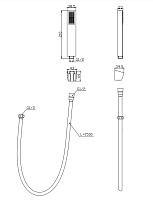 BelBagno Душевой гарнитур: душевая лейка 1 вид струи, держатель, шланг 150см, цвет: золото глянцевое LUC-DFS-ORO